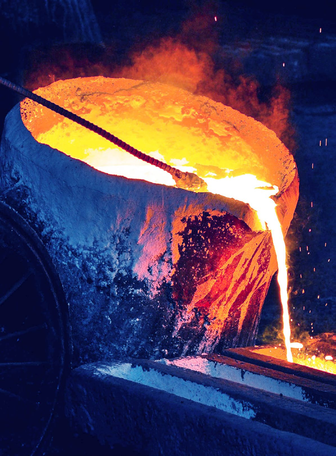 球墨铸铁井盖生产车间